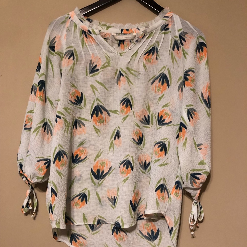 LC Lauren Conrad Floral Blouse